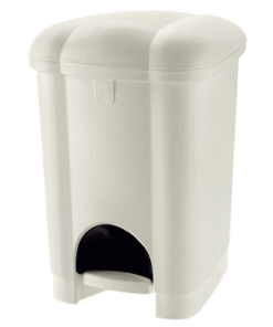 Poubelle à pédale Carolina blanche 6 L Tontarelli