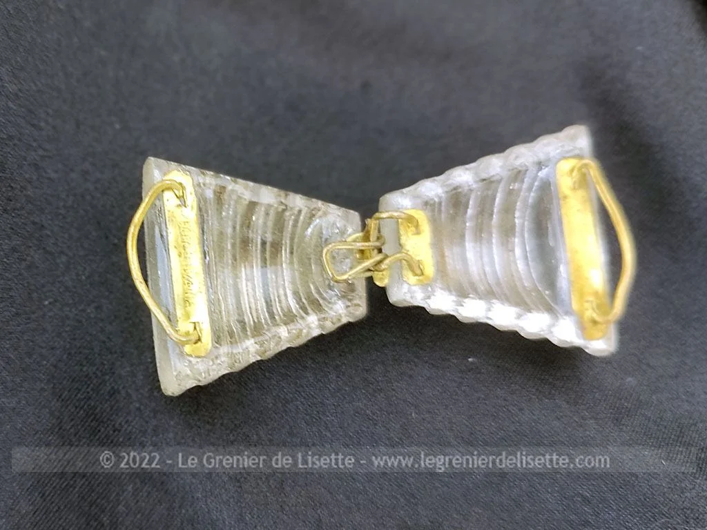 Ancienne boucle ceinture verre forme noeud papillon – Image 2