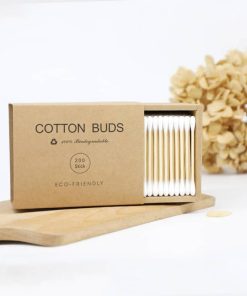 Coton-tiges recyclable ? double t?te en bambou boite de 200