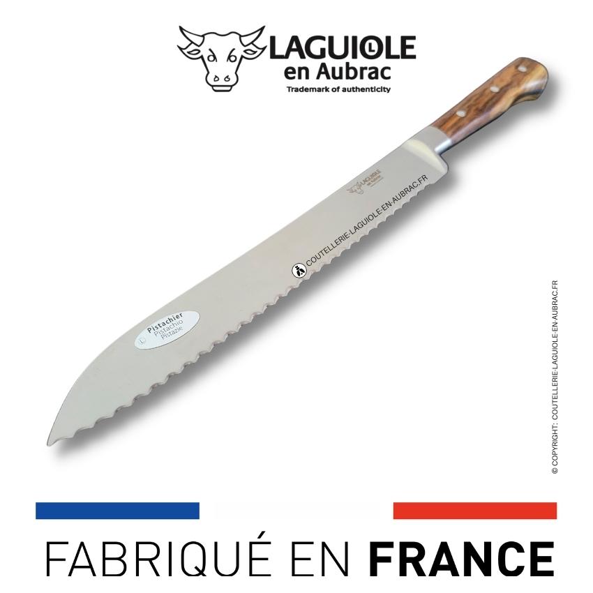 Couteau à Pain Laguiole en Aubrac – Manche Pistachier – Image 4