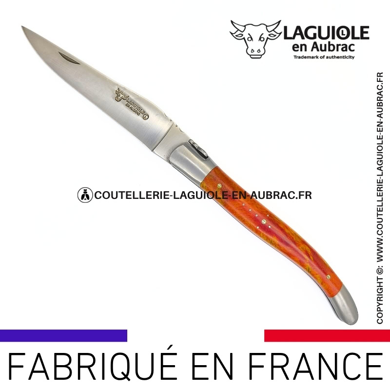 Couteau Laguiole manche en Cheesewood Corail – Image 6