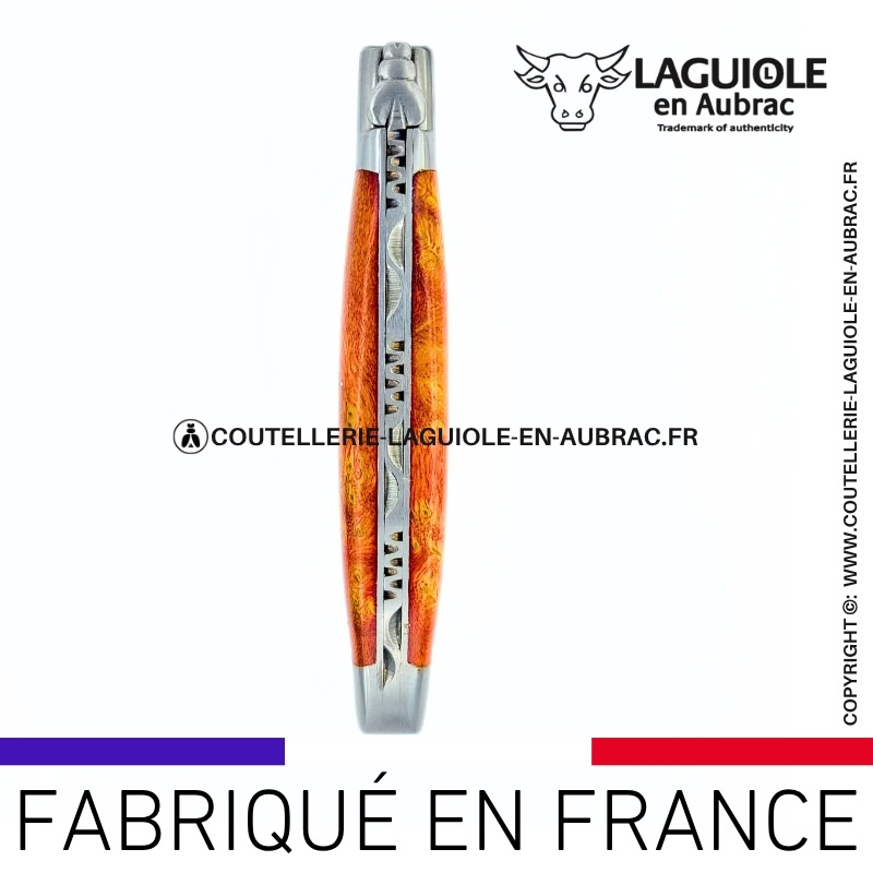 Couteau Laguiole manche en Cheesewood Corail – Image 7