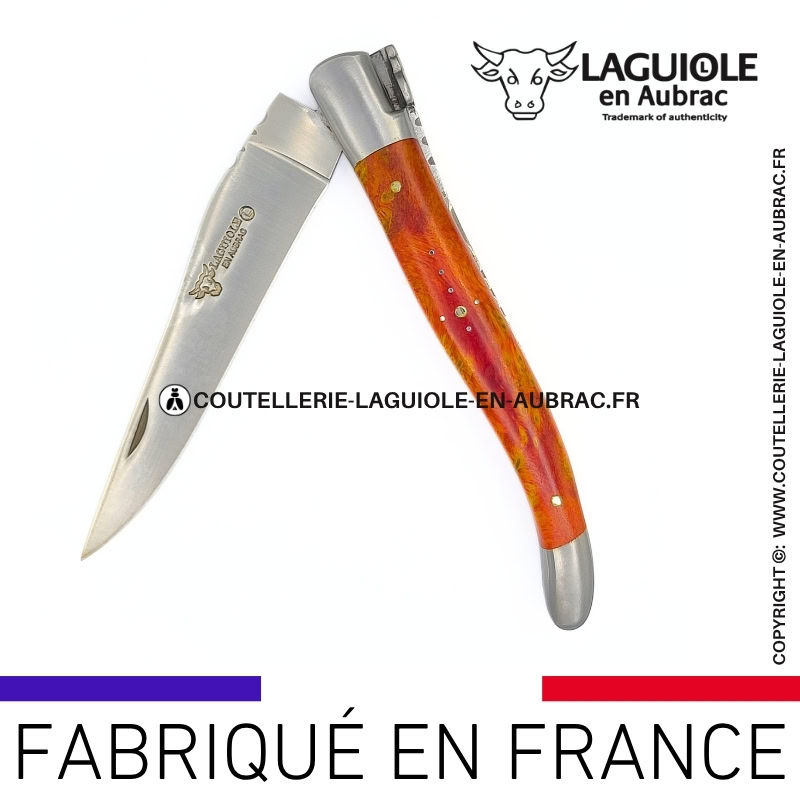 Couteau Laguiole manche en Cheesewood Corail – Image 3