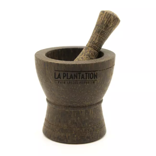 Mortier à poivre ou épice et son pilon en bois