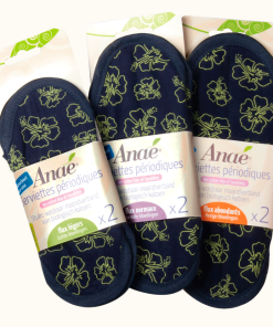 Serviettes hygiéniques lavables – « Hibiscus » Normal